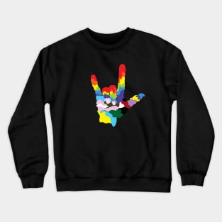 Pride Hand Love LGBTQ Crewneck Sweatshirt